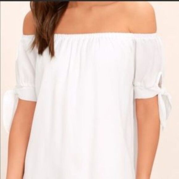 Lulu's Moment In The Sun White Lace Off-the-Shoulder Dress - Picture 3 of 5